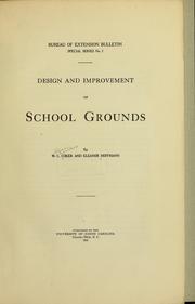 Cover of: Design and improvement of school grounds