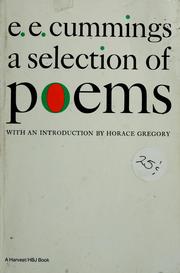 Cover of: A selection of poems.