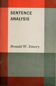 Cover of: Sentence analysis