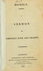 Cover of: A sermon of Christian love and charity
