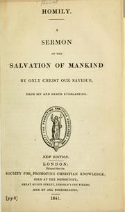 Cover of: A sermon of the salvation of mankind