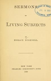 Cover of: Sermons on living subjects