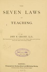 Cover of: The seven laws of teaching.