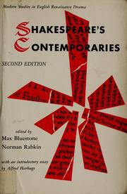 Cover of: Shakespeare's contemporaries by Max Bluestone