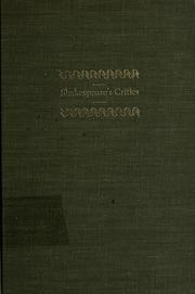 Cover of: Shakespeare's critics; from Jonson to Auden: a medley of judgments