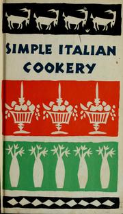 Cover of: Simple Italian cookery by Edna Beilenson