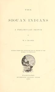 Cover of: The Siouan Indians. by William John McGee
