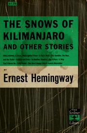 Cover of: The snows of Kilimanjaro, and other stories. by Ernest Hemingway