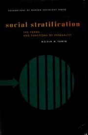 Cover of: Social stratification by Melvin Marvin Tumin