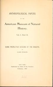 Cover of: Some protective designs of the Dakota