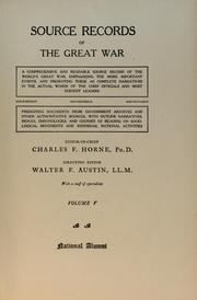 Cover of: Source Records of the Great War