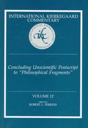 Cover of: Concluding unscientific postscript to "Philosophical fragments"