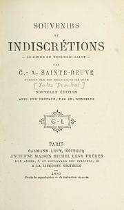 Cover of: Souvenirs et indiscrétions: le diner du vendredi-saint