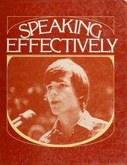 Cover of: Speaking effectively