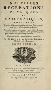 Cover of: Nouvelles récréations physiques et mathématiques by Guyot M.