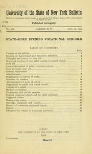 Cover of: State-aided evening vocational schools 