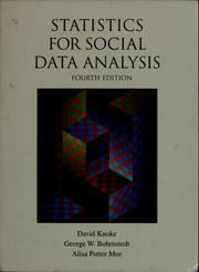 Cover of: Statistics for social data analysis