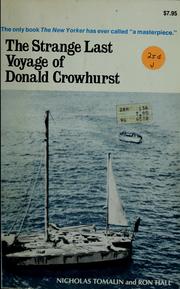 Cover of: The strange last voyage of Donald Crowhurst