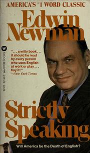 Cover of: Strictly speaking: will America be the death of English?