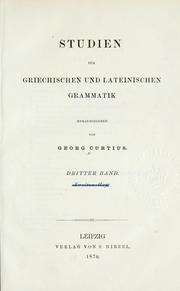 Cover of: Studien zur griechischen und lateinischen Grammatik