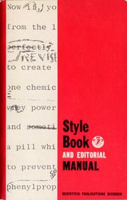 Cover of: Style book and editorial manual. by American Medical Association. Scientific Publications Division.