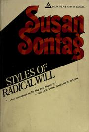 Cover of: Styles of radical will by Susan Sontag