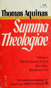 Cover of: Summa theologiae. by Thomas Aquinas