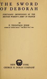 Cover of: The Sword of Deborah by F. Tennyson Jesse