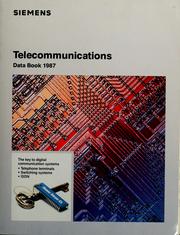 Cover of: Telecommunications data book 1987 by Siemens Components, Inc.