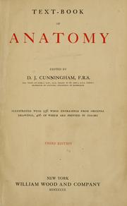 Cover of: Text-book of anatomy by D. J. Cunningham