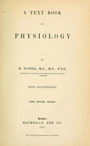 Cover of: A text book of physiology.