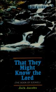 Cover of: That they might know the Lord by Jacobs, Jack.