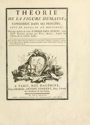 Cover of: Théorie de la figure humaine: considérée dans ses principes, soit en repos ou en mouvement