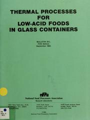 Cover of: Thermal processes for low-acid foods in glass containers