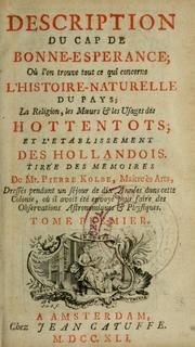 Cover of: Description du cap de Bonne-Espérance by Kolb, Peter