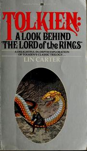 Cover of: Tolkien: a look behind 'The lord of the rings'.