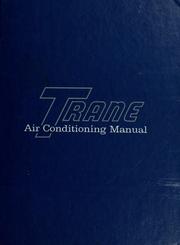 Cover of: Trane air conditioning manual.