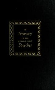 Cover of: A treasury of the world's great speeches by selected and edited by Houston Peterson.