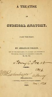 Cover of: A treatise on surgical anatomy: part the first