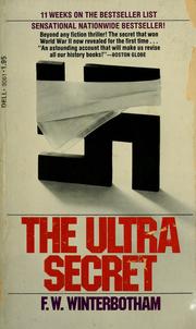 Cover of: The Ultra secret by William Winterbotham
