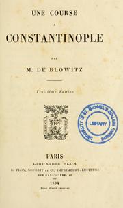 Cover of: Une course à Constantinople