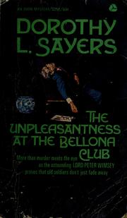 Cover of: The unpleasantness at the Bellona Club