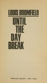Cover of: Until the Day break