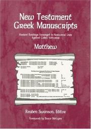 Cover of: New Testament Greek manuscripts by edited by Reuben J. Swanson ; [foreword by Bruce Metzger].