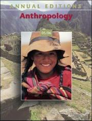 Cover of: Annual Editions: Anthropology 05/06 (Annual Editions : Anthropology)