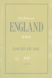Cover of: History of England by David Hume