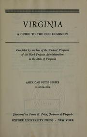 Cover of: Virginia: a guide to the Old Dominion by Writers' Program. Virginia.