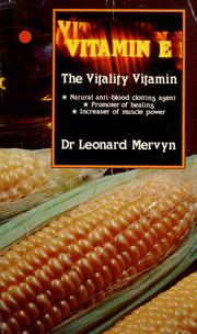Cover of: Vitamin E: the vitality vitamin