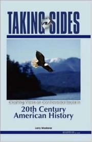 Cover of: Taking Sides: 20th Century American History (Taking Sides: Twentieth-Century American History)