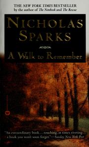 Cover of: A walk to remember by Nicholas Sparks
